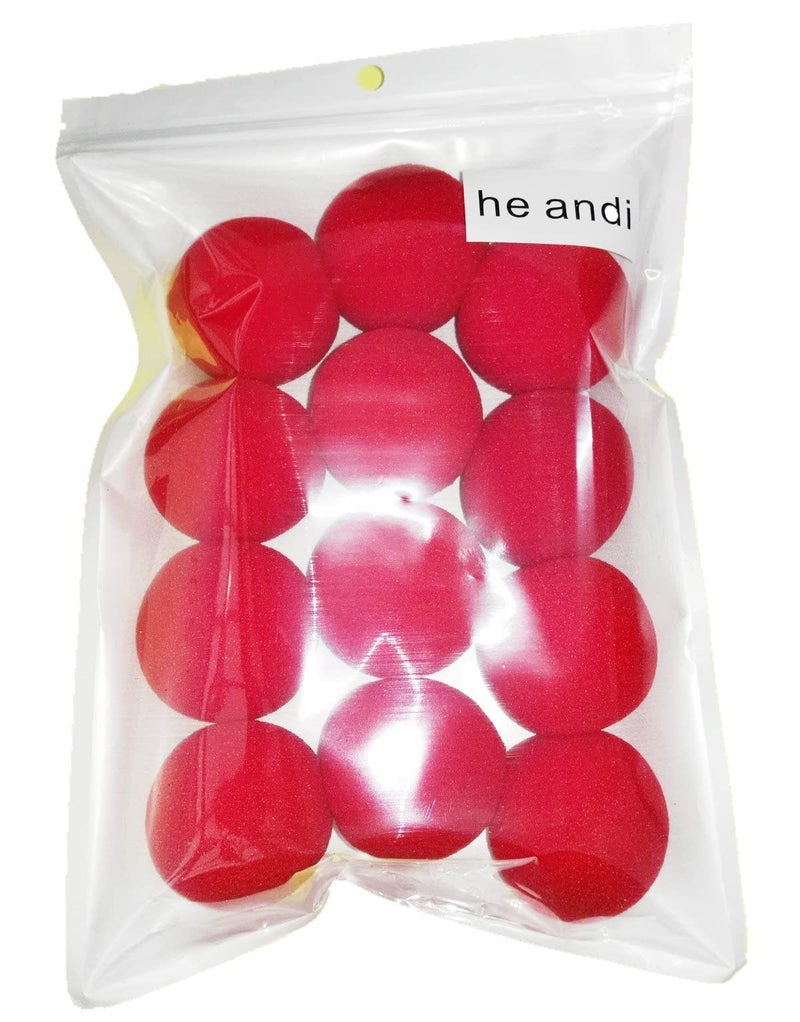 he andi 1.75 inch Red Sponge Soft Ball Close-Up Magic Street Classical Comedy Trick Props (12PC) - Image 3